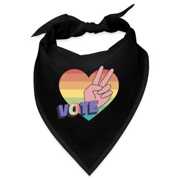 Vote for Pride & Peace - Bandana - Schwarz - Vorne