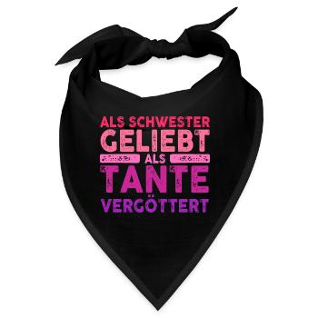 Als Schwester Geliebt Als Tante Vergöttert - Bandana - Schwarz - Vorne