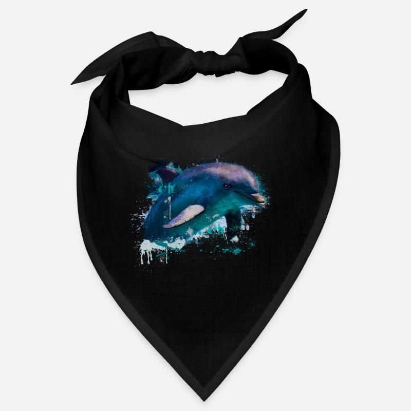 Delfin Meeresbewohner Säugetier Delfine - Bandana - Schwarz