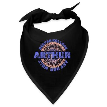Geschenk für Arthur - Bandana - Schwarz - Vorne