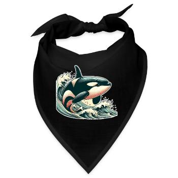 Orca Schwertwal - Bandana - Schwarz - Vorne