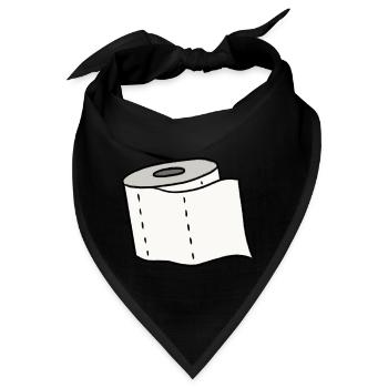 Klopapier Toilettenpapier Corona Pandemie - Bandana - Schwarz - Vorne