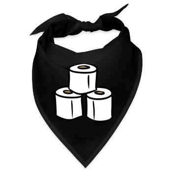 Klopapier Turm Toilettenpapier - Bandana - Schwarz - Vorne