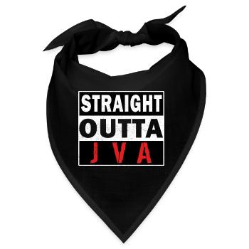 Straight aus JVA, Knast, Ex Häftling Geschenkidee - Bandana - Schwarz - Vorne