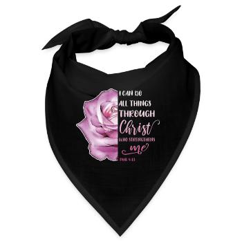 I Can Do All Things Through Christ LGBT Jesus - Bandana - Schwarz - Vorne