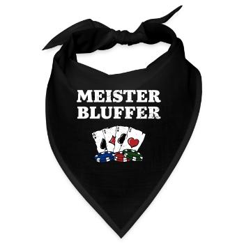 Meister Bluffer Casino Poker Gambling Poker - Bandana - Schwarz - Vorne