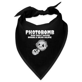 Total Solar Eclipse 2024 Totality Photobomb Sun - Bandana - Schwarz - Vorne