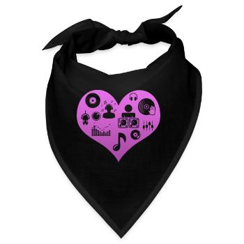 DJ Herz Disc Jockey - Bandana - Schwarz - Vorne