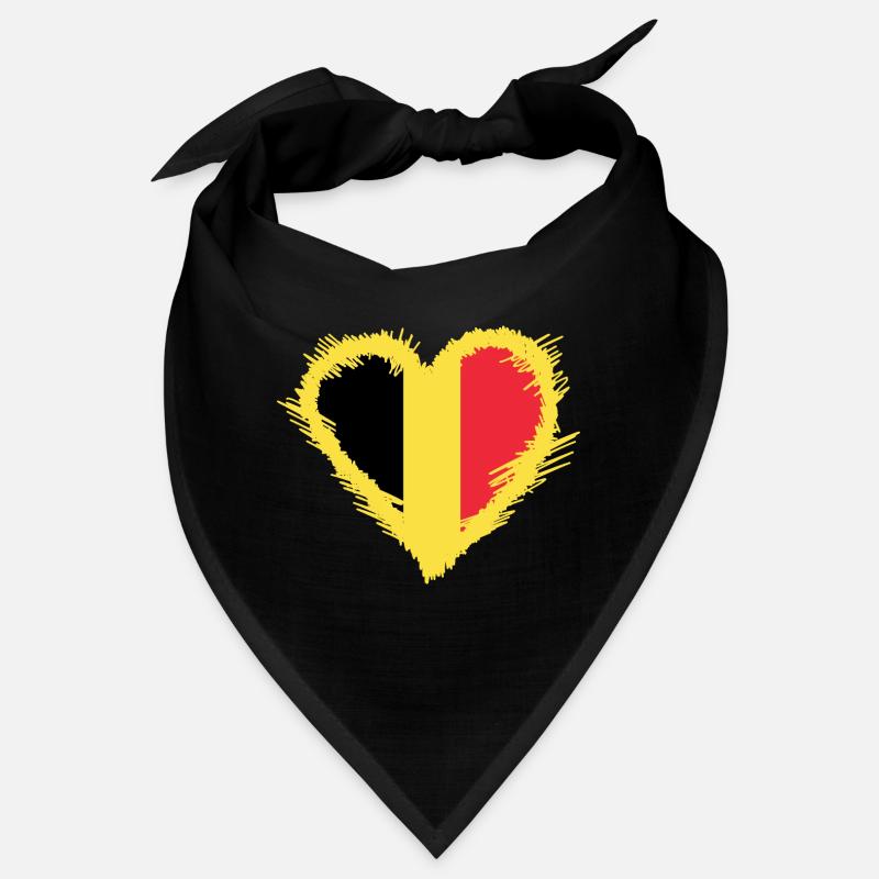 Belgium Flagge mit Herz Bandana