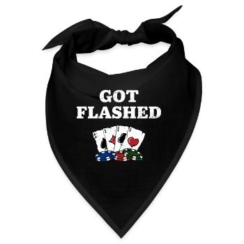 Got Flashed Card Games Casino Card Player - Bandana - Schwarz - Vorne