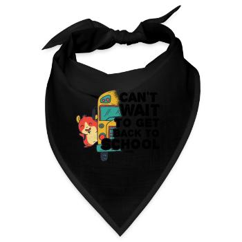 Hamster liebt die Schule Nerd Streber - Bandana - Schwarz - Vorne