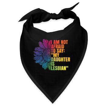 Meine Tochter ist lesbisch - Bandana - Schwarz - Vorne