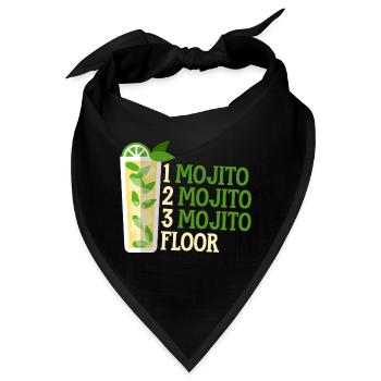One Mojito Two Mojito Three Mojito Floor 2 - Bandana - Schwarz - Vorne