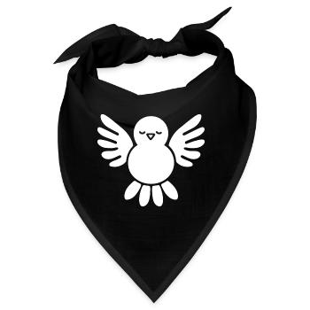 Taube - Bandana - Schwarz - Vorne