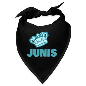 Geschenk für Junis - Bandana - Schwarz - Vorne