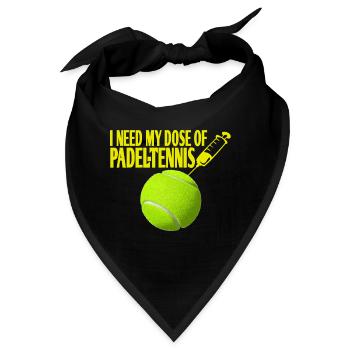 Padel Tennis Impfung Spritze Geschenkidee - Bandana - Schwarz - Vorne