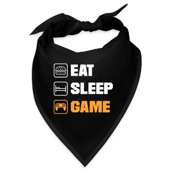 Eat Sleep Game Video Game Player Gaming Console Pc - Bandana - Schwarz - Vorne