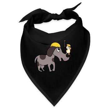 Hausmeister Handwerker Berufe Hund Hamster Job - Bandana - Schwarz - Vorne