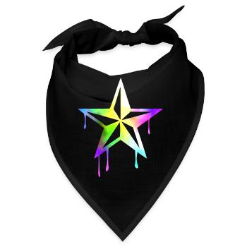 nautic_star_watercolor - Bandana - Schwarz - Vorne