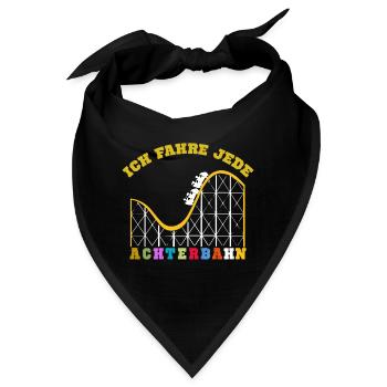 Achterbahn Roller Coaster Vergnügungspark - Bandana - Schwarz - Vorne