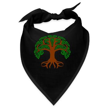 Lebensbaum Germanen Kelten und Yoga - Bandana - Schwarz - Vorne