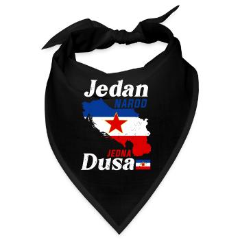 Balkan Josip Broz Tito SFRJ Jugoslawien Geschenk - Bandana - Schwarz - Vorne