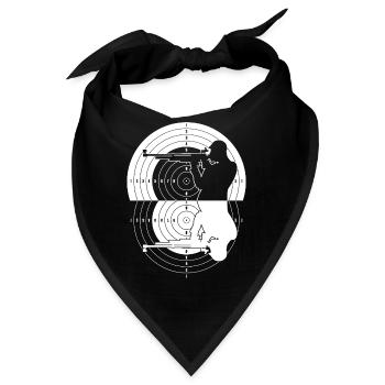 Schützenverein Zielscheibe Spiegelung - Bandana - Schwarz - Vorne