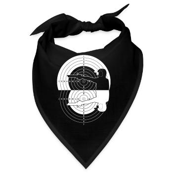 Schützenverein Spiegelung Zielscheibe - Bandana - Schwarz - Vorne