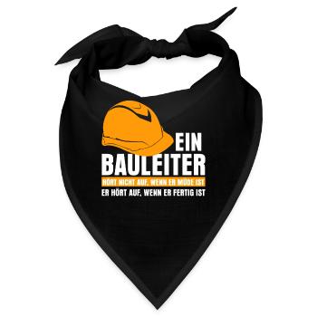 Bauleiter Baustelle Spruch lustig - Bandana - Schwarz - Vorne