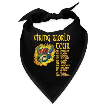 Viking World Tour Wikinger Walhalla Odin - Bandana - Schwarz - Vorne