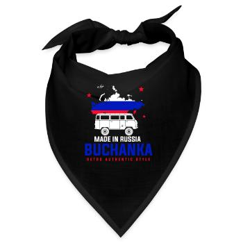UAZ Buchanka Geländewagen Russland Flagge - Bandana - Schwarz - Vorne