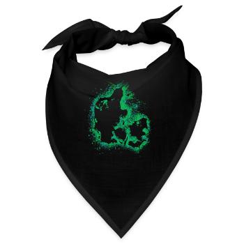 Dänemark Denmark Umriss - Bandana - Schwarz - Vorne