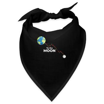To the Moon - Börse Meme Stock Trading Aktien - Bandana - Schwarz - Vorne