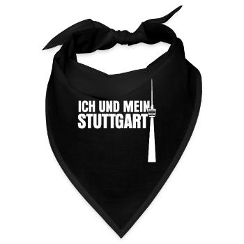 Stuttgart Stuttgarter Fernsehturm - Bandana - Schwarz - Vorne