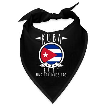 Havanna Kuba ruft Cuba Flagge - Bandana - Schwarz - Vorne