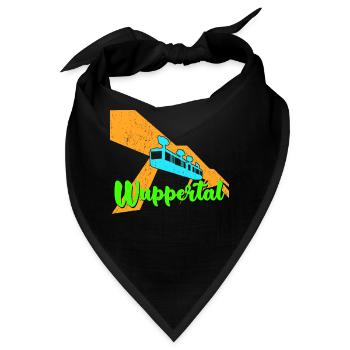 Wupptertaler Schwebebahn Bahn Wuppertal - Bandana - Schwarz - Vorne