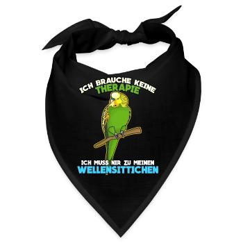 Wellensittiche Wellensittich - Bandana - Schwarz - Vorne