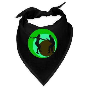 Boogie Woogie tanzen Retro Tänzer - Bandana - Schwarz - Vorne