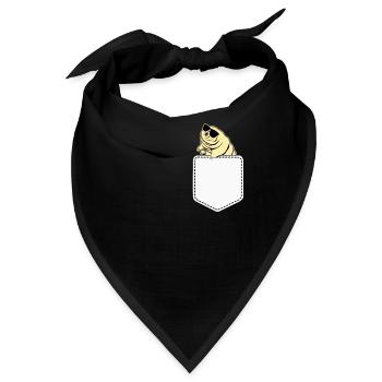 Tardigrade mit Sonnenbrille Wasserbär - Bandana - Schwarz - Vorne