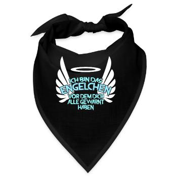 Engel Fasching Halloween Engelchen - Bandana - Schwarz - Vorne