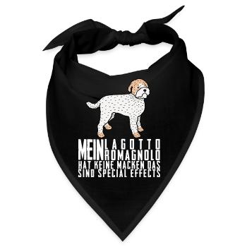 Lagotto Romagnolo Spruch Witz Hund Hunde - Bandana - Schwarz - Vorne