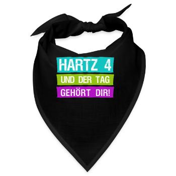 Arbeitsamt Hartz IV Arbeitslos Gehalt - Bandana - Schwarz - Vorne