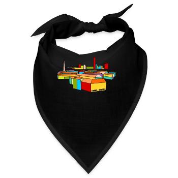 Wien Gebäude Architektur Wiener - Bandana - Schwarz - Vorne