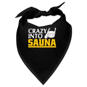Sauna Wellness Saunagänger Saunieren - Bandana - Schwarz - Vorne