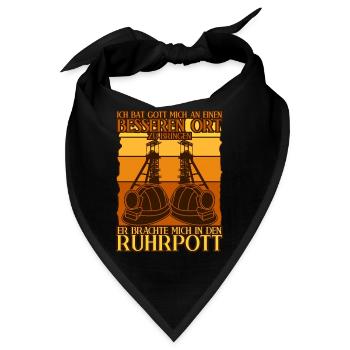 Ruhrgebiet Bergbau Ruhrpott - Bandana - Schwarz - Vorne