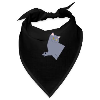 Reingeschaut Spiel mit Katze Reingeguckt - Bandana - Schwarz - Vorne