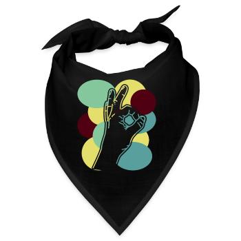 Reingeschaut Retro Reingeguckt - Bandana - Schwarz - Vorne