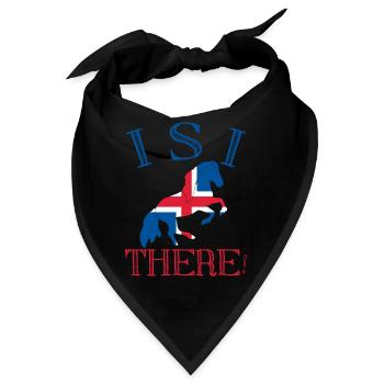 Islandpferd Islandpferde Isländer - Bandana - Schwarz - Vorne