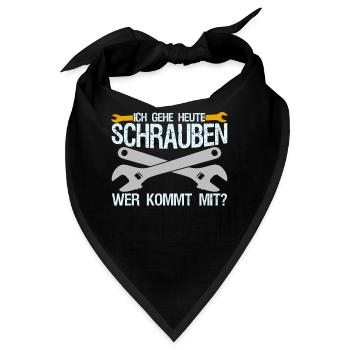 Hubraum Tuner Schrauber Tuning - Bandana - Schwarz - Vorne
