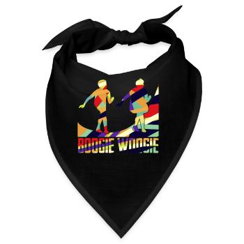 Boogie Woogie Boogie-Woogie Tanzen Swing - Bandana - Schwarz - Vorne